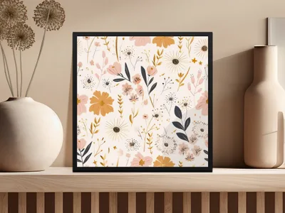 Elegant Floral Art Print for Home Wall Decoration