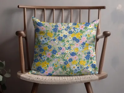 Decorative Cushion with Colorful Floral Pattern Pillow