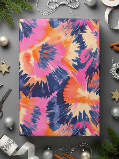 Modern Geometric Vivid Burst Seamless Pattern Dynamic Hues Abstract Shapes Digital - Moore and Mountain