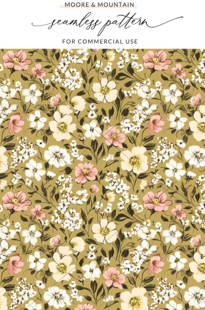 Vintage Floral Seamless Pattern for Commercial Use