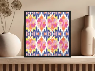 Abstract Multicolor Geometric Pattern Art Print Product