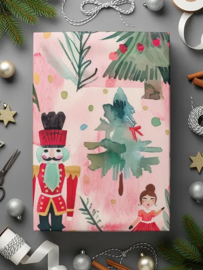 Modern Nutcracker Seamless Pattern Whimsical Holiday Forest Scene Seamless Nutcrackers - Moore and Mountain