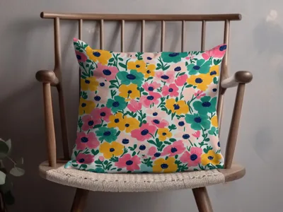 Colorful Floral Pattern Design Decorative Pillow Product
