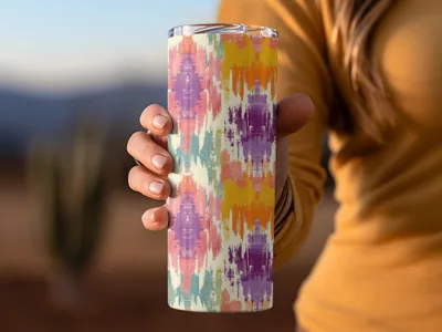 Colorful Abstract Pattern Insulated Travel Tumbler