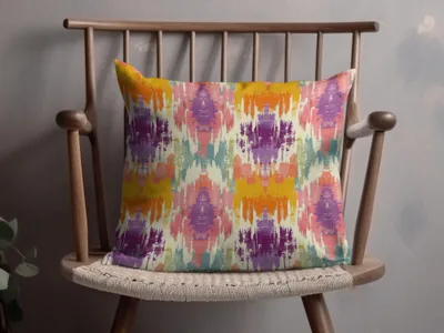 Vibrant Abstract Multicolor Design Throw Pillow Product