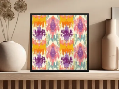 Vibrant Abstract Pattern Framed Artwork for Your Space