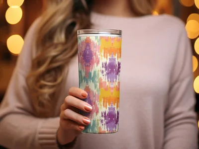 Colorful Abstract Pattern Insulated Tumbler Cup