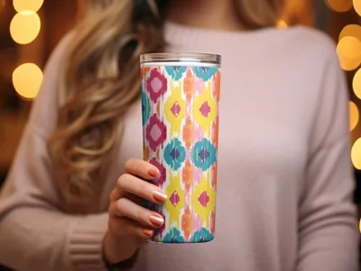 Colorful Abstract Pattern Insulated Tumbler Product