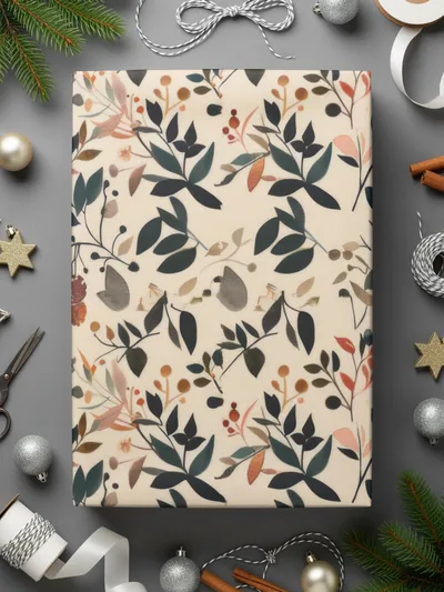 Elegant Floral Design Wrapping Paper for Festive Occasions