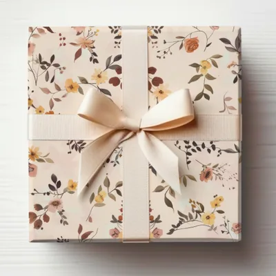 Elegant Floral Gift Box with Ribbon for Special Occasions