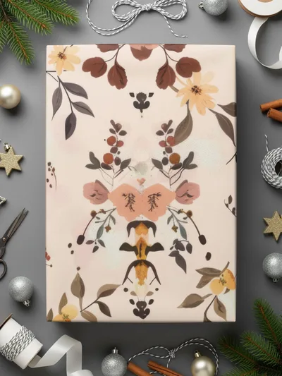 Elegant Wrapped Floral Theme Gift Box for Festive Giving