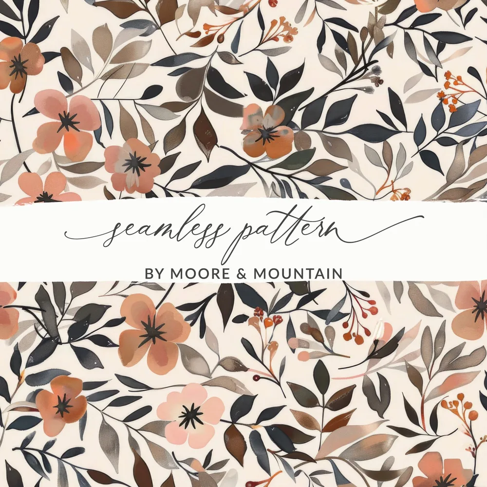 Elegant Floral Seamless Pattern by Moore & Mountain