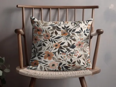 Elegant Floral Design Cushion for Home Decor