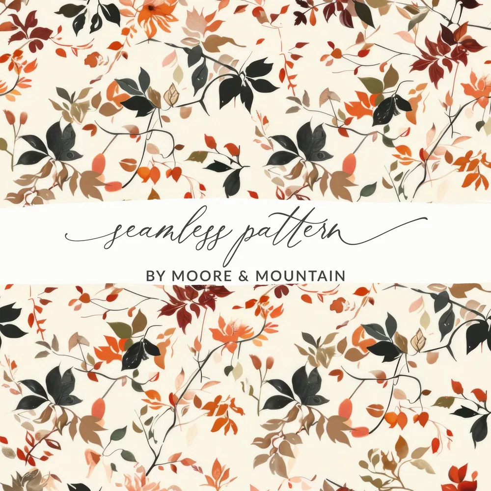 Seamless Floral Design for Autumn Craft Projects