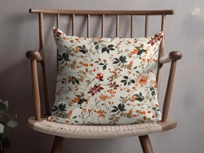 Autumn Floral Pattern Pillow for a Cozy Home Decor