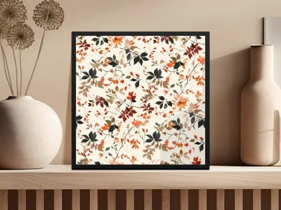 Vibrant Floral Pattern Wall Art for Home Decor
