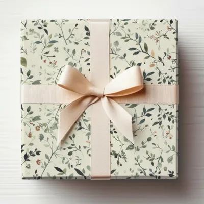 Elegant Floral Design Gift Box with Ribbon Bow Product