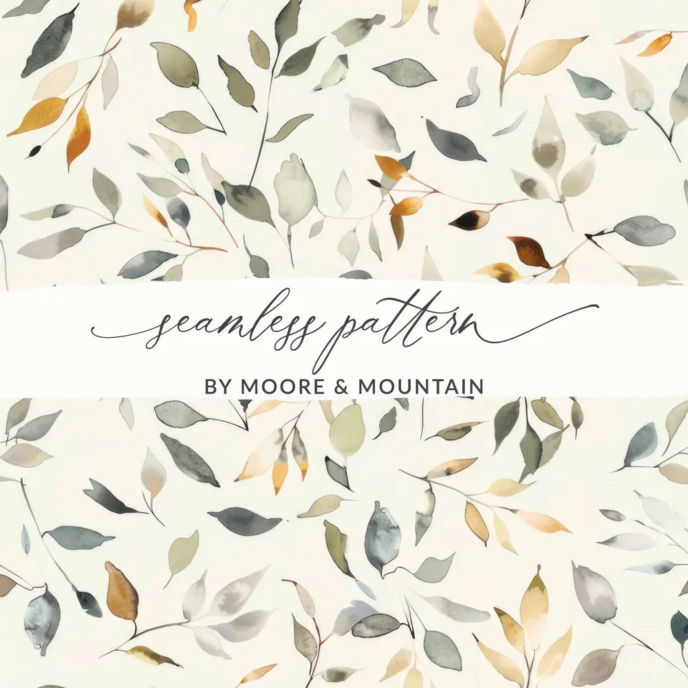 Seamless Leaf Pattern by Moore & Mountain Design