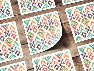 Colorful Geometric Pattern Sticker Sheet Sticker