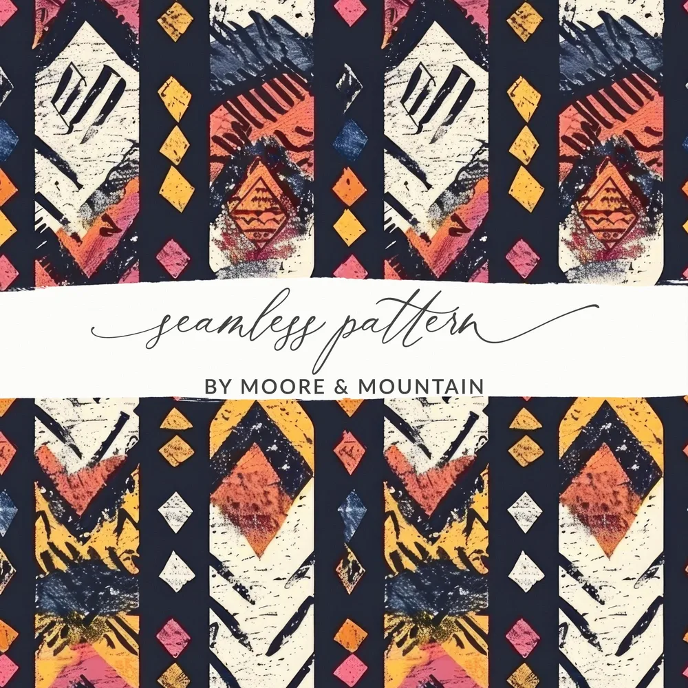 Colorful Geometric Seamless Pattern Design Template