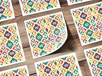 Colorful Geometric Pattern Sticker Sheet for Decor