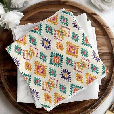 Colorful Geometric Patterned Table Napkin Product