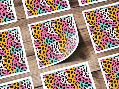Colorful Leopard Print Decorative Sticker Sheet