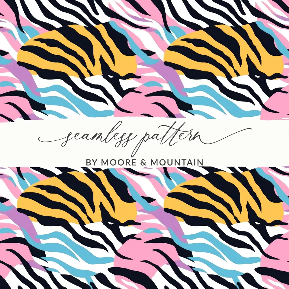 Colorful Animal Stripe Seamless Pattern Design