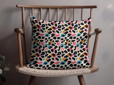 Colorful Abstract Leopard Print Decorative Pillow Pillow