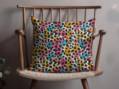 Vibrant Colorful Abstract Print Decorative Pillow Product