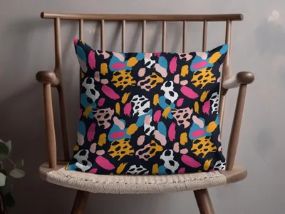 Colorful Abstract Art Modern Design Pillow