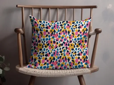 Bright Colorful Abstract Pattern Decorative Pillow