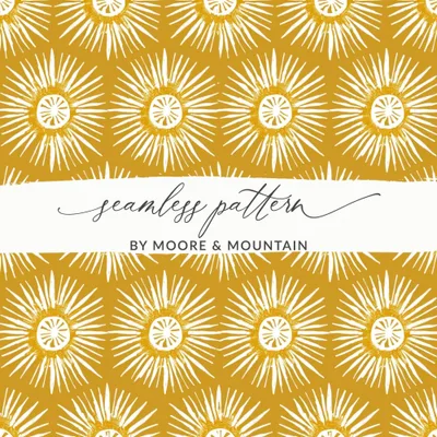 Mustard Floral Seamless Pattern, Digital Download, Flower Pattern for Fabric, Hand Drawn Floral Repeat Pattern, Digital Paper (139)
