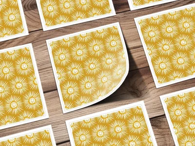 Mustard Floral Seamless Pattern, Digital Download, Flower Pattern for Fabric, Hand Drawn Floral Repeat Pattern, Digital Paper (139) - Moore and Mountain