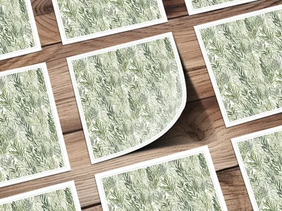 Green Leaf Patterned Overlapping Sticker Sheets Product