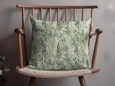 Green Foliage Pattern Decorative Throw Pillow Product