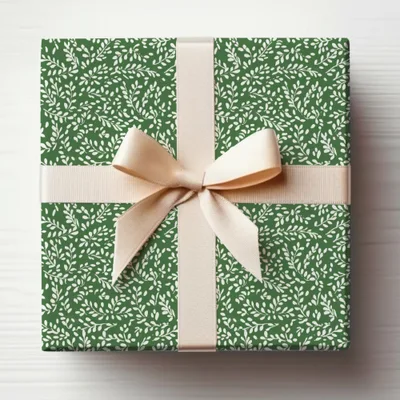 Elegant Green Gift Box with Ribbon for Special Occasions