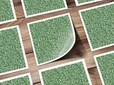 Green and White Leafy Patterned Greeting Card