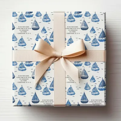 Nautical Theme Inspirational Gift Wrapping Paper