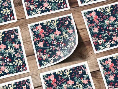 Elegant Floral Pattern with Dark Background product