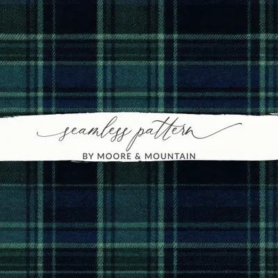 Navy Blue Teal Plaid Scottish Tartan Background Digital
