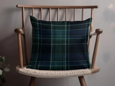 Navy Blue Teal Plaid Scottish Tartan Background Digital - Moore and Mountain