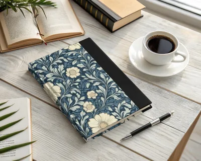 Navy Blue William Morris Seamless Pattern Digital - Moore and Mountain