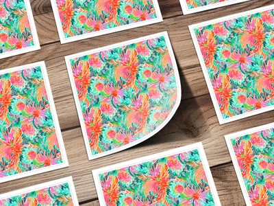 Colorful Floral Art Print for Brightening Any Space