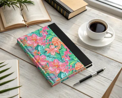 Floral Pattern Journal with Exotic Tropical Designs