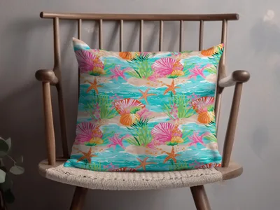 Colorful Beach Theme Decorative Pillow for Home Decor