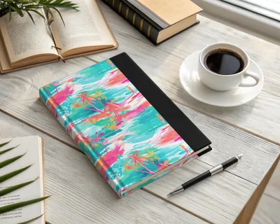 Tropical Palm Abstract Print Hardcover Journal Product