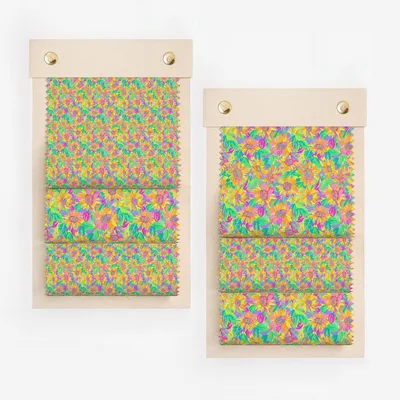 Bright Colorful Floral Patterned Fabric Textiles