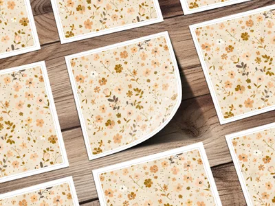 Floral Pattern Decorative Stickers for Craft Projects