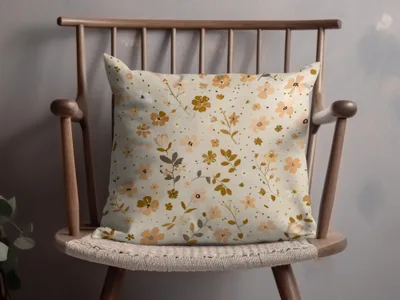 Elegant Cushion Cover with Floral Pattern Design